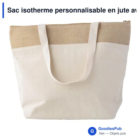 Sac isotherme personnalisable en jute avec logo - Modèle Randy