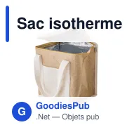 Sac isotherme personnalisable en jute Raveena avec logo - Miniature 2