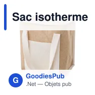 Sac isotherme personnalisable en jute Raveena avec logo - Miniature 3