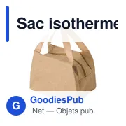 Sac isotherme personnalisable en papier laminé Callen avec logo - Miniature 1