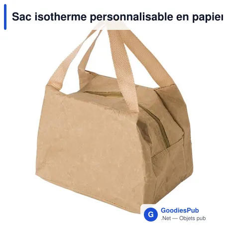Sac isotherme personnalisable en papier laminé Callen avec logo
