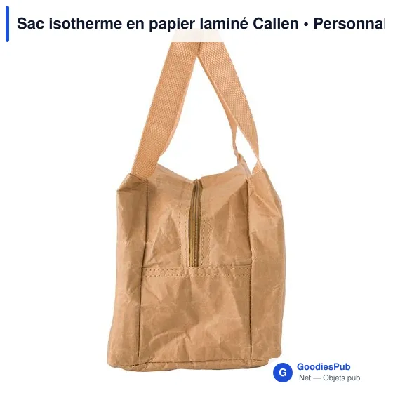 Sac isotherme personnalisable en papier laminé Callen avec logo - Image 4