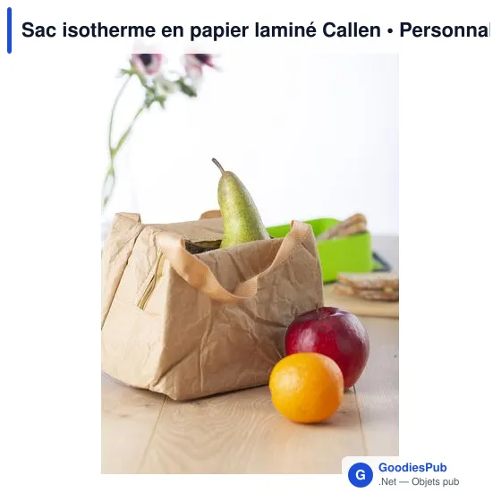 Sac isotherme personnalisable en papier laminé Callen avec logo - Image 5