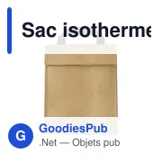 Sac isotherme personnalisable en papier laminé avec logo - Declan - Miniature 1