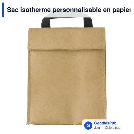 Sac isotherme personnalisable en papier laminé avec logo - Declan