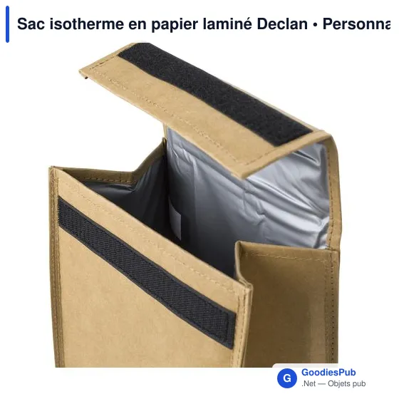 Sac isotherme personnalisable en papier laminé avec logo - Declan - Image 4