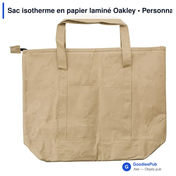 Sac isotherme personnalisable en papier laminé Oakley avec logo - Image 1