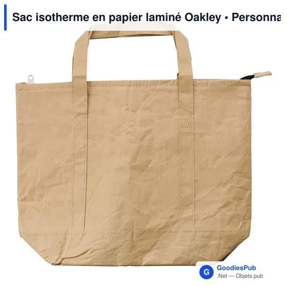 Sac isotherme personnalisable en papier laminé Oakley avec logo - Image 2