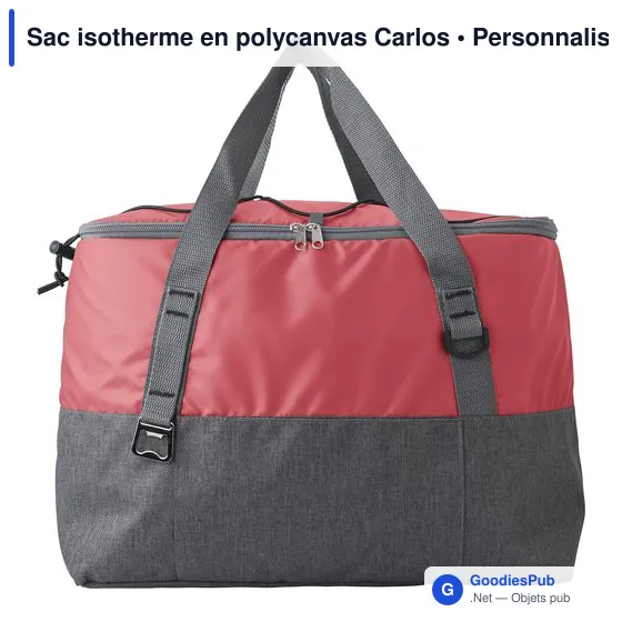 Sac isotherme personnalisable Carlos avec logo - Rouge - Image 9