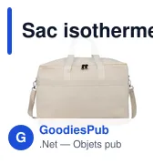 Sac isotherme en polycoton recyclé 330 g/m2 Luz - Miniature 1