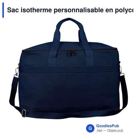 Sac isotherme personnalisable en polycoton recyclé Luzavec logo