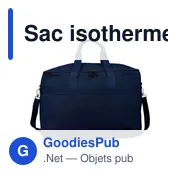 Sac isotherme en polycoton recyclé 330 g/m2 Luz - Miniature 12