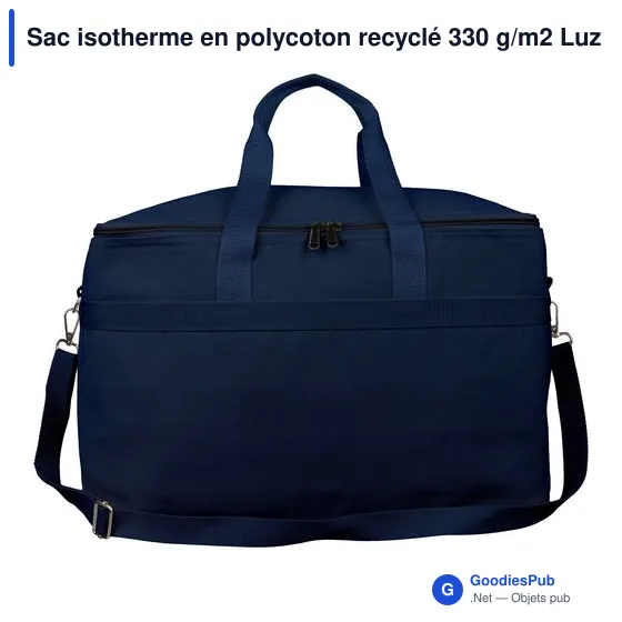 Sac isotherme en polycoton recyclé 330 g/m2 Luz - Image 12