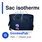 Sac isotherme en polycoton recyclé 330 g/m2 Luz - Miniature 14