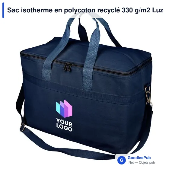 Sac isotherme en polycoton recyclé 330 g/m2 Luz - Image 14