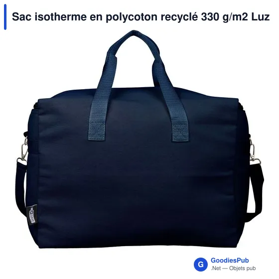 Sac isotherme en polycoton recyclé 330 g/m2 Luz - Image 16