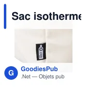 Sac isotherme en polycoton recyclé 330 g/m2 Luz - Miniature 19