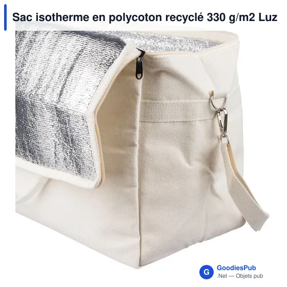 Sac isotherme en polycoton recyclé 330 g/m2 Luz - Image 20
