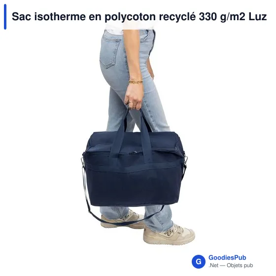 Sac isotherme en polycoton recyclé 330 g/m2 Luz - Image 21
