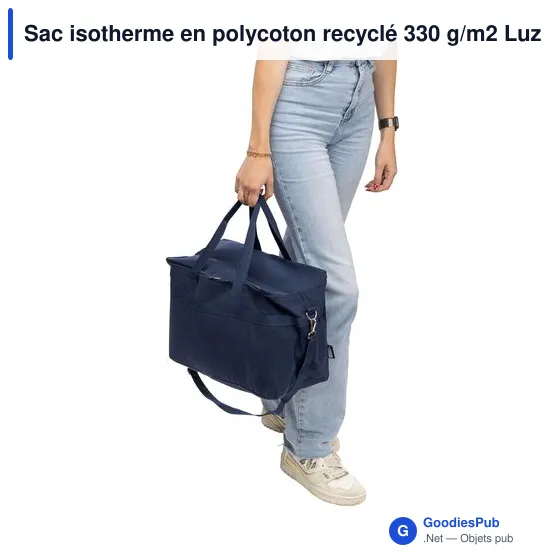 Sac isotherme en polycoton recyclé 330 g/m2 Luz - Image 22