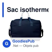 Sac isotherme en polycoton recyclé 330 g/m2 Luz - Miniature 5
