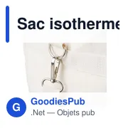 Sac isotherme en polycoton recyclé 330 g/m2 Luz - Miniature 7