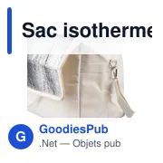 Sac isotherme en polycoton recyclé 330 g/m2 Luz - Miniature 9