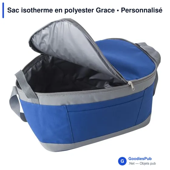 Sac isotherme personnalisable en polyester avec logo - Grace - Image 11