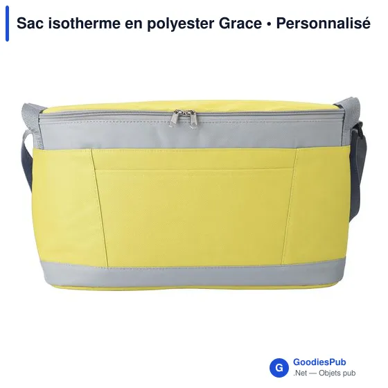 Sac isotherme personnalisable en polyester avec logo - Grace - Image 5