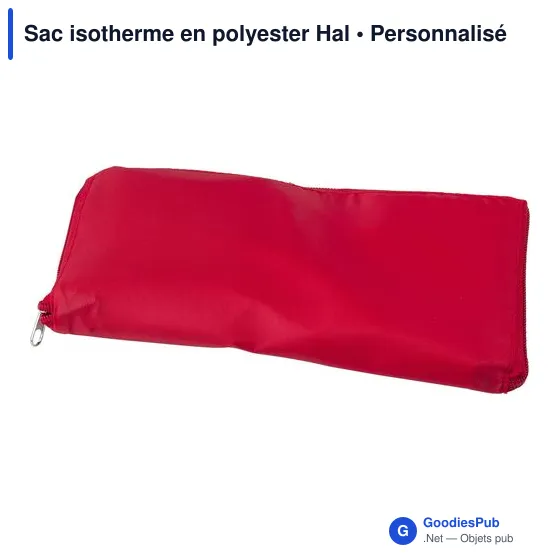 Sac isotherme personnalisable en polyester Hal avec logo - Image 11