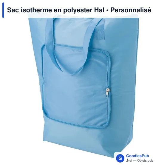 Sac isotherme personnalisable en polyester Hal avec logo - Image 12