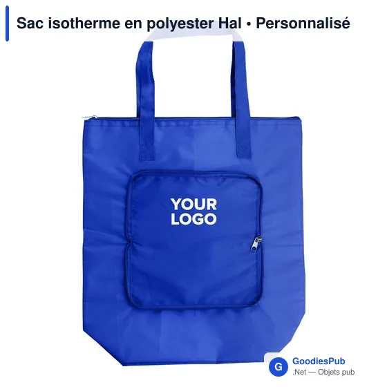 Sac isotherme personnalisable en polyester Hal avec logo - Image 5