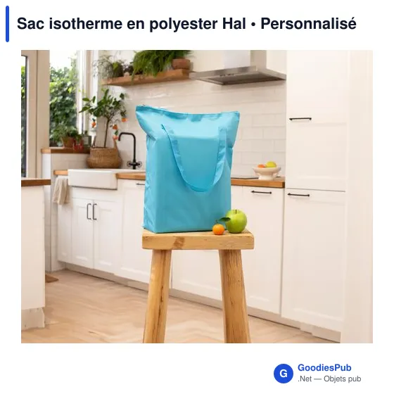 Sac isotherme personnalisable en polyester Hal avec logo - Image 6