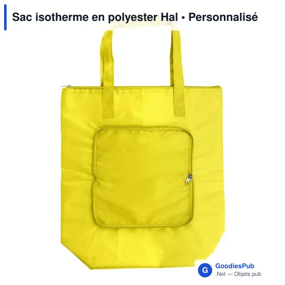 Sac isotherme personnalisable en polyester Hal avec logo - Image 7