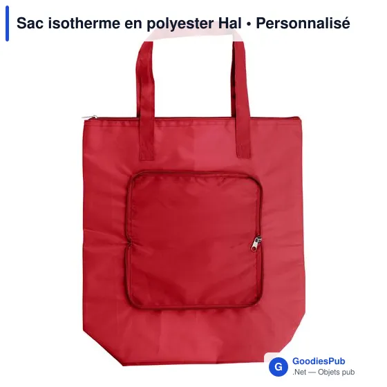 Sac isotherme personnalisable en polyester Hal avec logo - Image 9