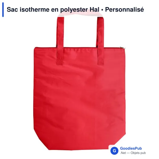 Sac isotherme personnalisable en polyester Hal avec logo - Image 10