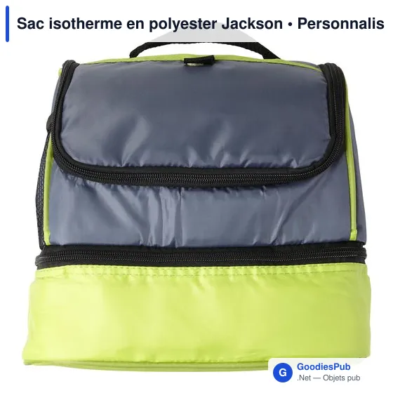 Sac isotherme personnalisable Jackson avec logo - Double compartiment - Image 2