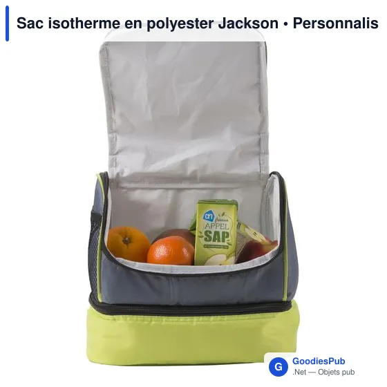 Sac isotherme personnalisable Jackson avec logo - Double compartiment - Image 5