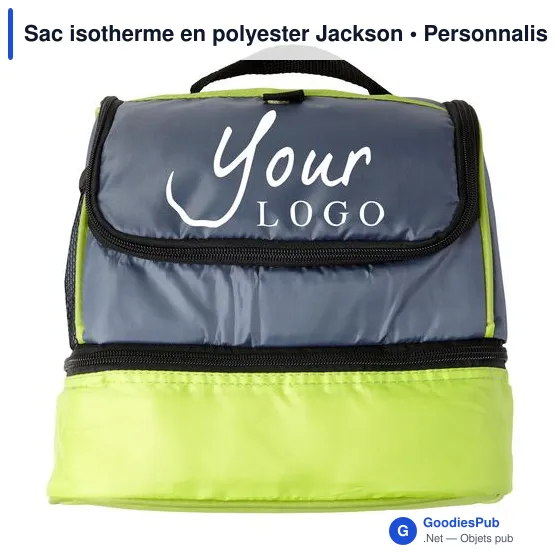 Sac isotherme personnalisable Jackson avec logo - Double compartiment - Image 6