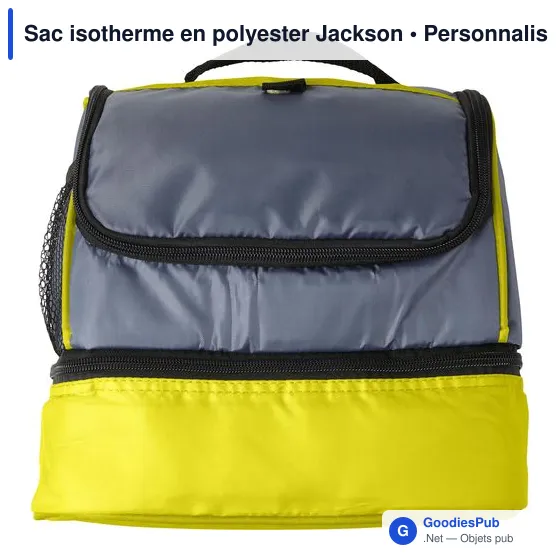 Sac isotherme personnalisable Jackson avec logo - Double compartiment - Image 7