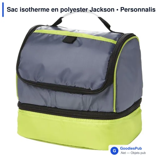 Sac isotherme personnalisable Jackson avec logo - Double compartiment - Image 9