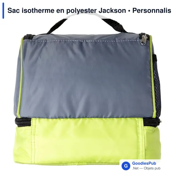 Sac isotherme personnalisable Jackson avec logo - Double compartiment - Image 10