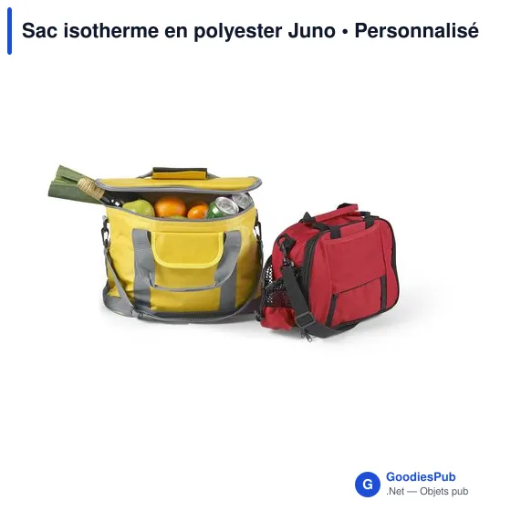 Sac isotherme personnalisable Juno avec logo - Polyester 420D - Image 11