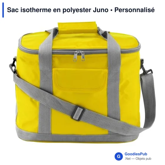 Sac isotherme personnalisable Juno avec logo - Polyester 420D - Image 7
