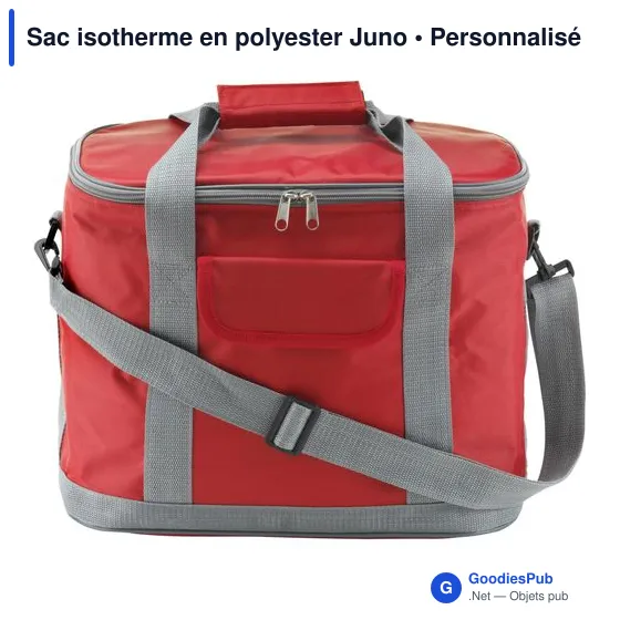 Sac isotherme personnalisable Juno avec logo - Polyester 420D - Image 9