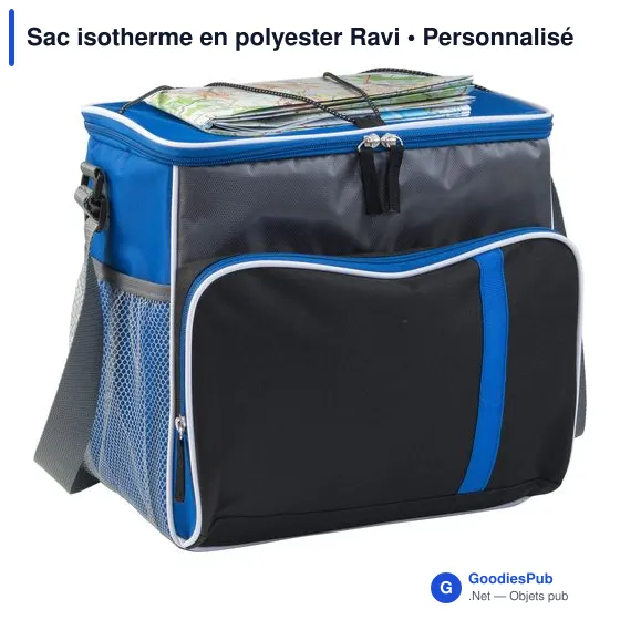 Sac isotherme personnalisable en polyester avec logo - Ravi - Image 2