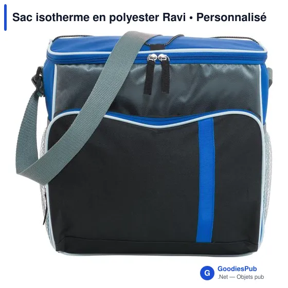 Sac isotherme personnalisable en polyester avec logo - Ravi - Image 3