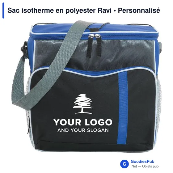 Sac isotherme personnalisable en polyester avec logo - Ravi - Image 6