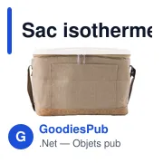 Sac isotherme personnalisable en polyester rPET avec logo - Miniature 1