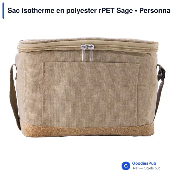 Sac isotherme personnalisable en polyester rPET avec logo - Image 1